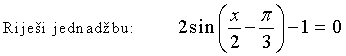 osnovna trigonometrijska jednadžba